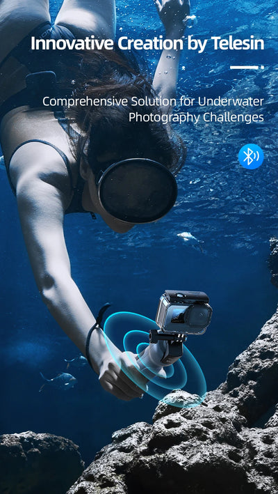 Underwater Selfie Stick Waterproof Diving Extendable Selfie Stick Wireless Remote Control - LKBA