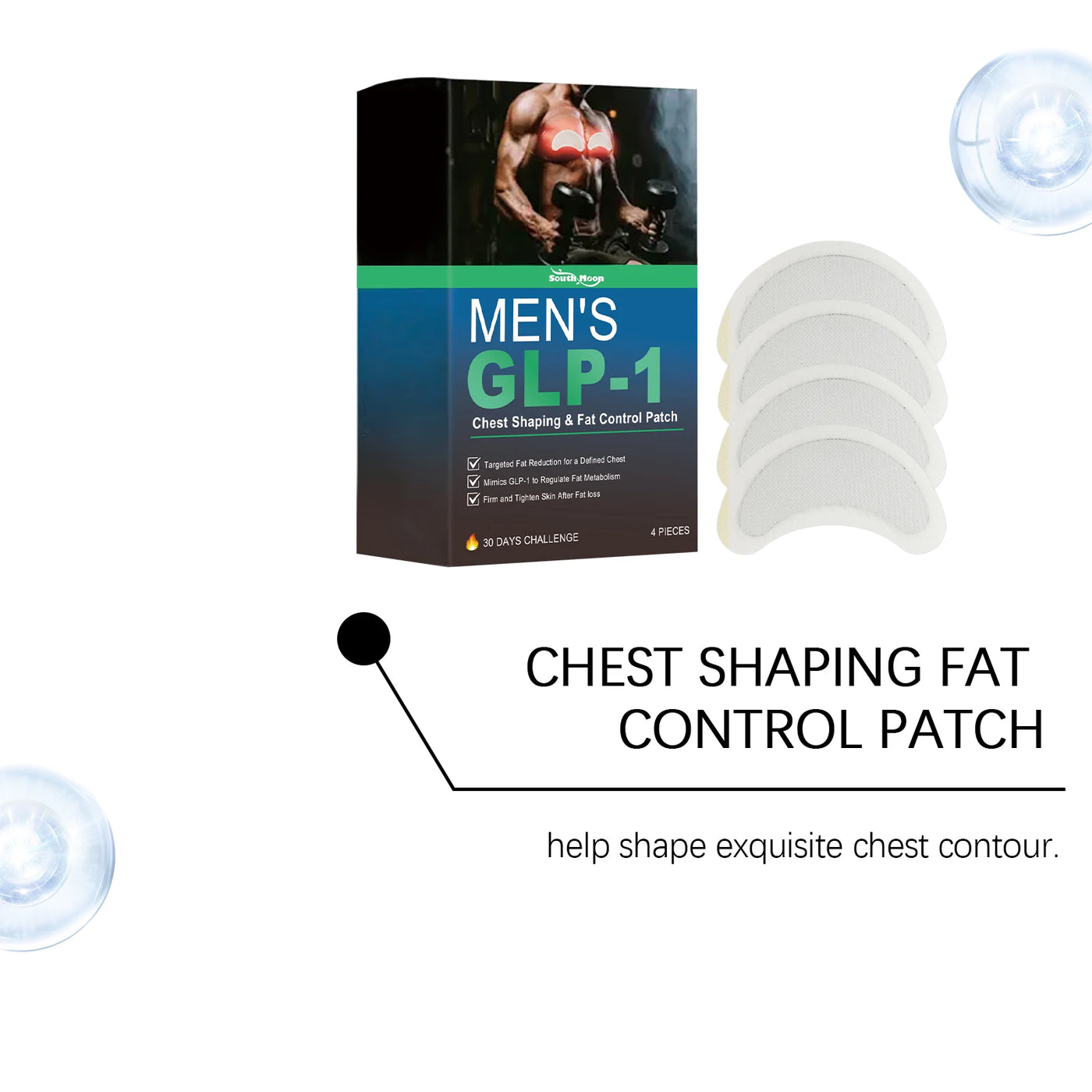 Man Gynecomastia Removal Patch Breast Reduction Tighten Anti Cellulite Strengthen Belly Muscle Body Fitness - LKBA