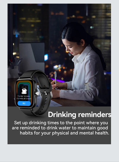 LAXASFIT 2025 Smart Watch Android IOS Bluetooth Talk Heart Rate Monitor Sleep Record Sports Smart Watch Ladies Men Gift - LKBA