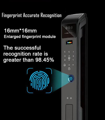 Tuya APP Smart Life APP Control Voice Intercom Smart Lock 3D Face Recognition Fingerprint Password Smart Door Lock with Camera - LKBA