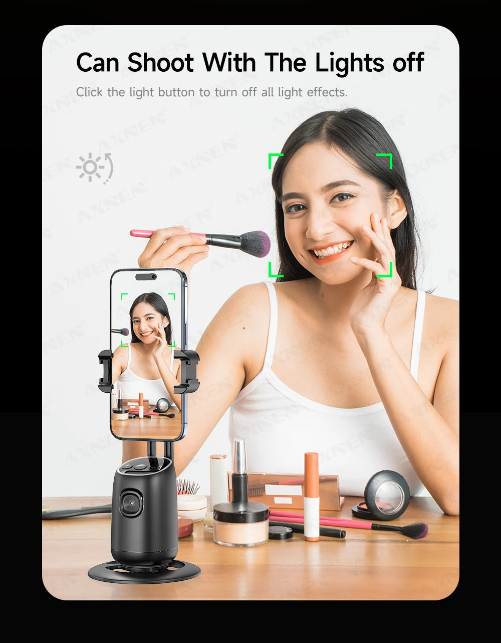 360°Rotating P05 AI Face Tracking Desktop Gimbal Stabilizer Intelligent Follow Shoot Gesture Control - LKBA