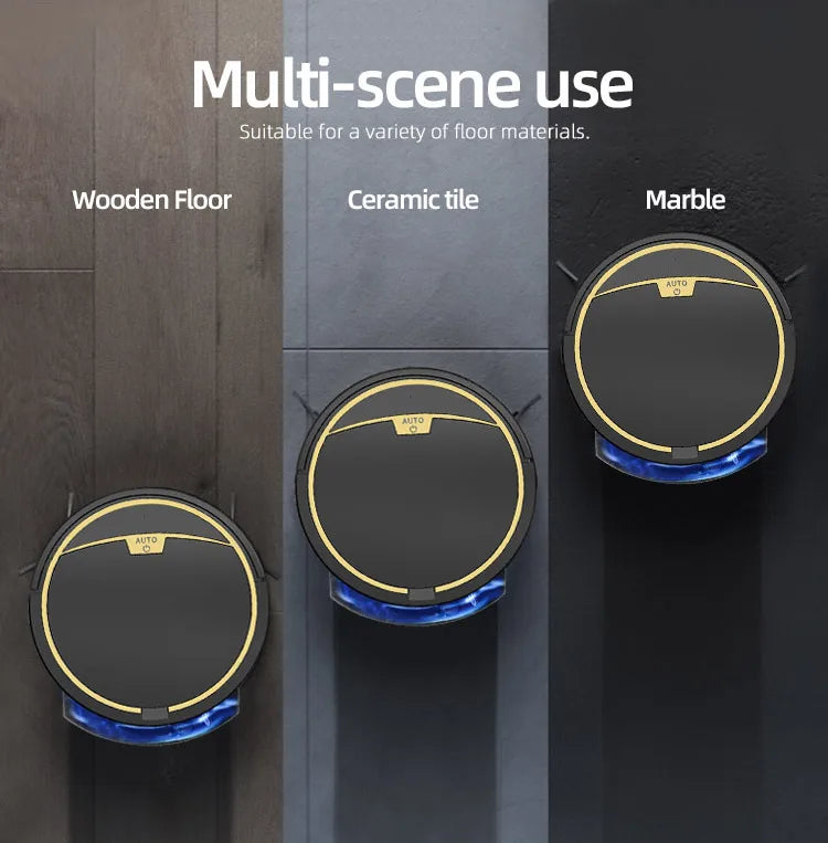 Automatic App Control Vacuum Cleaner Household Floor Sweeper Water Tank Wet Dry Electric Mop Robot Vacuum Cleaning Machine - LKBA