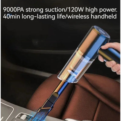 Car Vacuum Cleaner 120000PA Powerful Cleaning Machine Cars Cleaner Mini Wireless Portable Hand held Cleaner for Home Appliance - LKBA