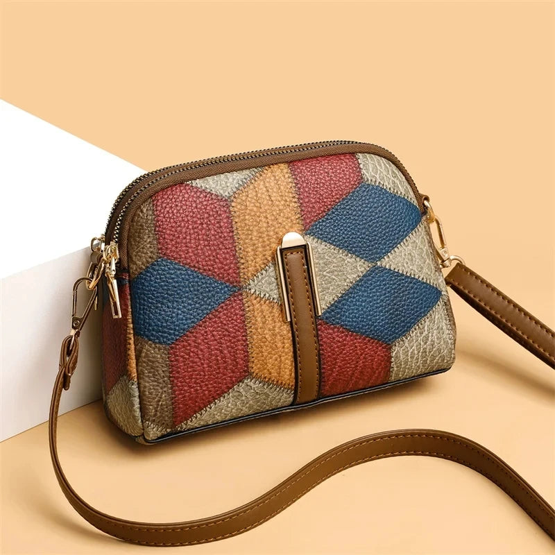 New Luxury Handbag Women Stitching Wild Messenger Bags Designer Brand Plaid Shoulder Bag Female Ladies Totes