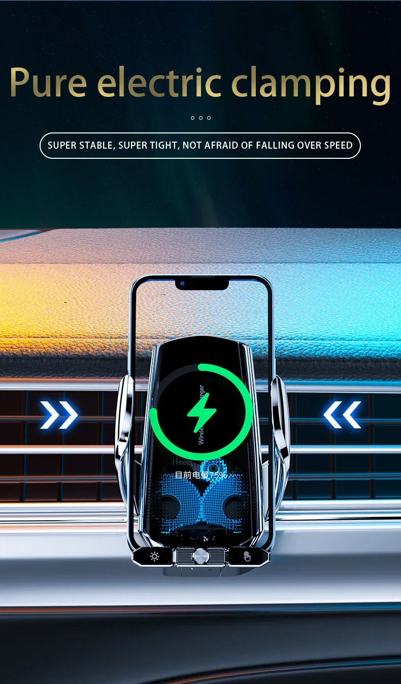 Wireless Charger Car Auto Magnetic Air Vent Phone Holder For iPhone 16 15 14 13 Samsung Xiaomi Induction Fast Charging Station - LKBA