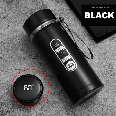 500ML-1Liter Stainless Steel Thermos Bottle with LED Temperature Display Sus304 Tea Water Bottle Vacuum Flask Portable Cups - LKBA