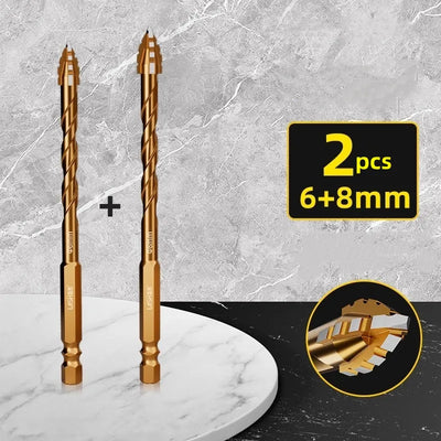 Upgraded four-edged sawtooth drill bit for tile drilling and concrete special electric drill ultra-high hardness drill bit