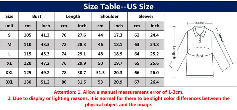 Spring and Autumn Men's Long Sleeve Polo Shirt Classic Business Office T-shirt Male Street Casual Fashion Solid Color Top - LKBA