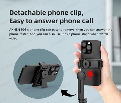 Auto Face Tracking Desktop Gimbal Intelligent Rotating Holder for Mobile Phone - Option Wireless Remote Selfie Smartphone Tripod - LKBA