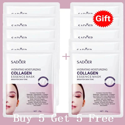 Collagen Anti-Wrinkle Facial Mask Anti-Aging Fade Fine Lines Firm Skin Moisturizing Brightening Smooth Skin Care Korean Cosmetics - LKBA