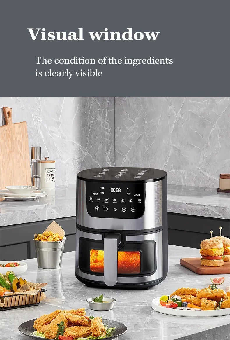 7L Electric Air Fryer Smart Multi-function Hot Convection Oven Deep Fryer Without Oil LED Touch Control - LKBA