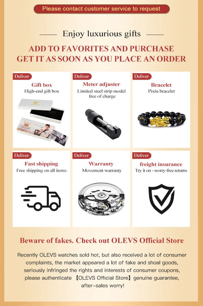 OLEVS Top Brand Male Watches Square Quartz Watch Watch For Men Waterproof Leather Strap Sport Clock Male Relogio Masculino - LKBA