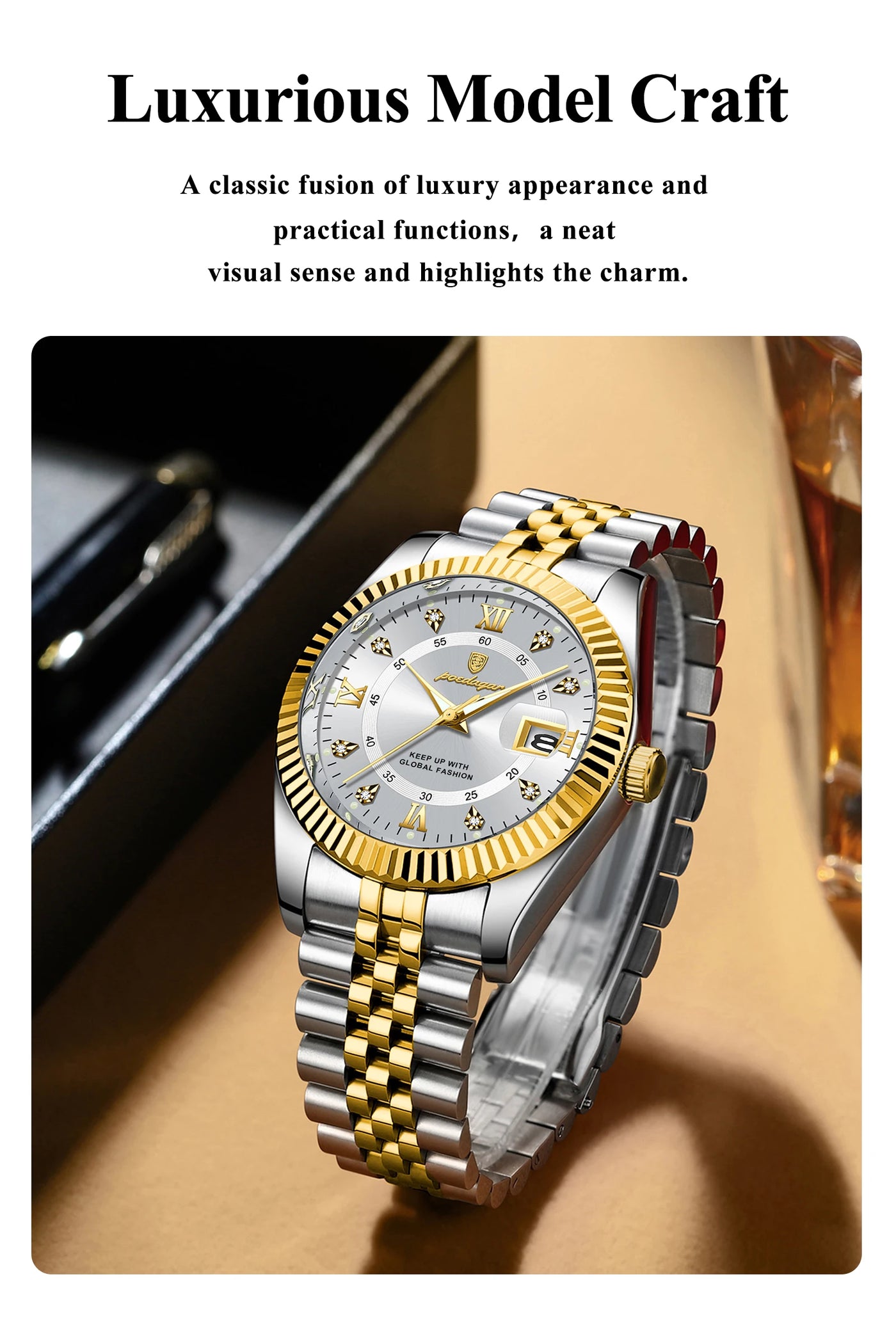 POEDAGAR Luxury Fashion Wristwatch For Men Stainless Steel Date Quartz Man Watch Waterproof Luminous Casual Men's Watches Reloj - LKBA