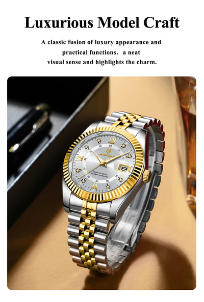 POEDAGAR Luxury Fashion Wristwatch For Men Stainless Steel Date Quartz Man Watch Waterproof Luminous Casual Men's Watches Reloj - LKBA