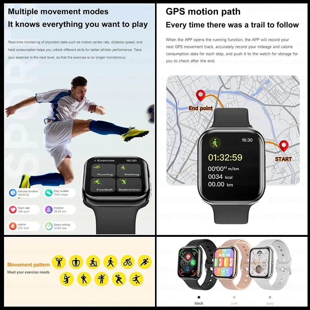 2025 New Series 10 For Apple Watch 10 SmartWatch GPS trajectory tracking NFC Bluetooth Call IP68 Waterproof Smart watch For IOS - LKBA