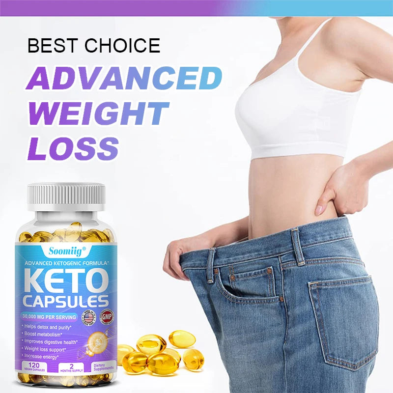 Keto Capsules - Fat Burning, Detoxification, Weight Loss, Metabolism Boost, Weight Management, Immune System Boost - LKBA