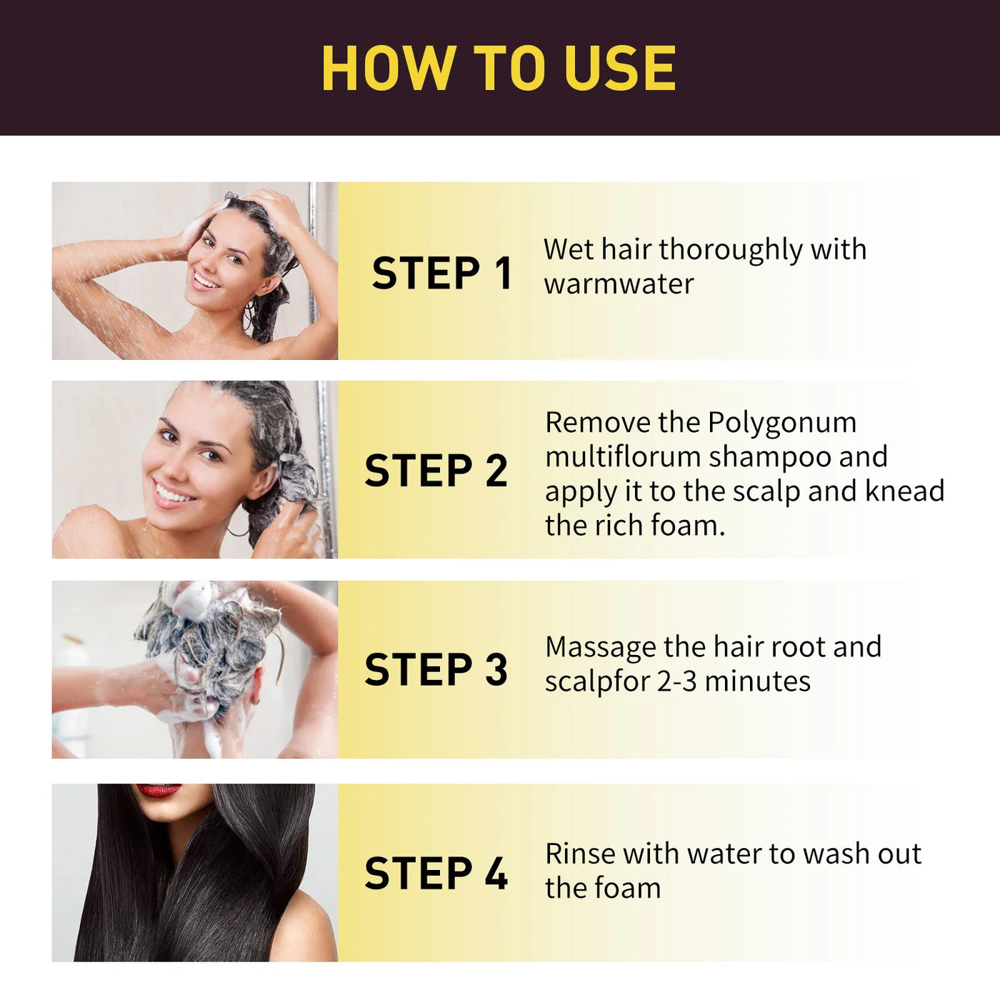 100ML Magic Natural Herbal Hair Dye Shampoo 3 in 1 Hair Color Shampoo for Gary Hair Dark Brown Black Women & Men Grey Coverage - LKBA