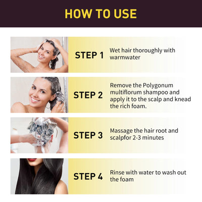 100ML Magic Natural Herbal Hair Dye Shampoo 3 in 1 Hair Color Shampoo for Gary Hair Dark Brown Black Women & Men Grey Coverage - LKBA