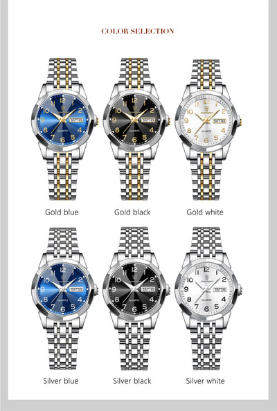 POEDAGAR Luxury Ladies Wristwatch Waterproof Luminous Date Week Women Quartz Watch Stainless Steel Women‘s Watches Female Reloj - LKBA