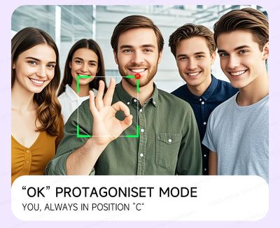 C22 AI Face Tracking Handheld Gimbal Stabilizer 360° Rotation Shoot Selfie Stick Tripod - LKBA