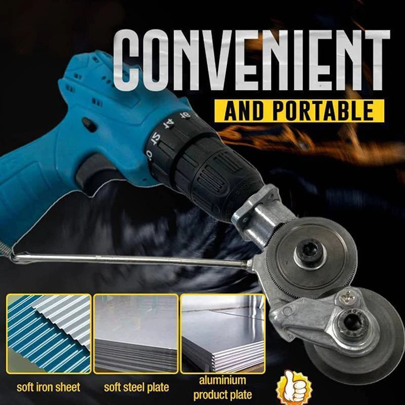 Electric Drill Refitting Plate Shears Effortlessly Cut Through Stainless Steel, Aluminum & Iron Sheet - LKBA