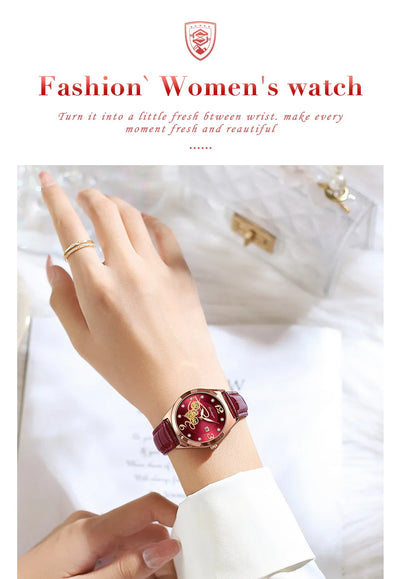 POEDAGAR Fashion Quartz Watch Female Luxury Elegant Casual Clock Waterproof Luminous Date Leather Women Watch Montre Femme gift - LKBA