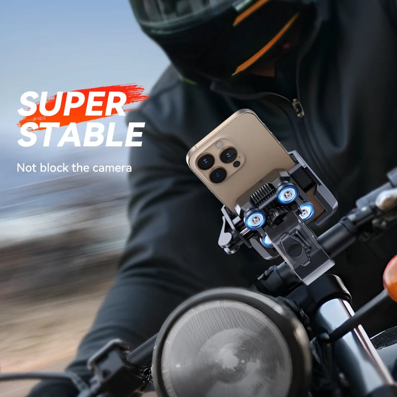 Joyroom Motorcycle Phone Mount Holder Dual Vibration Dampener Universal Bike Bicycle Phone Mount for 4.7''-7'' Phones - LKBA