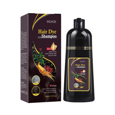 100ML Magic Natural Herbal Hair Dye Shampoo 3 in 1 Hair Color Shampoo for Gary Hair Dark Brown Black Women & Men Grey Coverage - LKBA