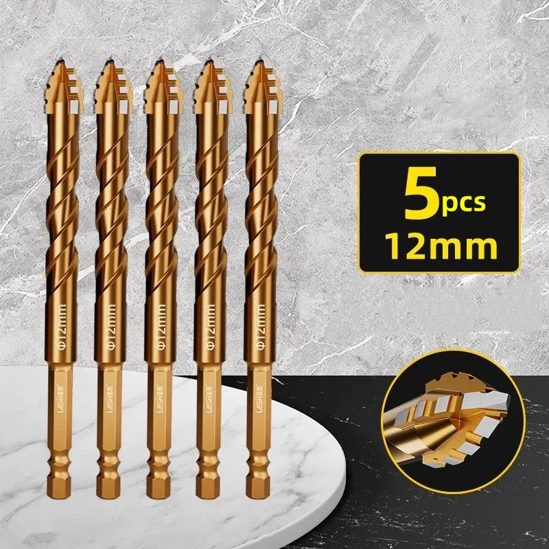 Upgraded four-edged sawtooth drill bit for tile drilling and concrete special electric drill ultra-high hardness drill bit - LKBA