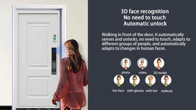 Waterproof Outdoor Smart  Lock Wifi Alexa Tuya APP Aluminium Alloy Material Fingerprint Password Smart Door Lock With Camera - LKBA