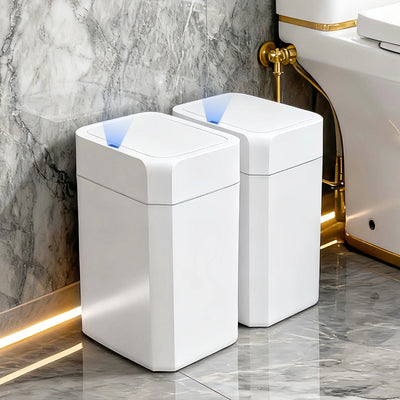 TOKA 2Pack Smart Sensor Trash Can with Lid Suitable for Bathroom Kitchen Bedroom Office Home - LKBA