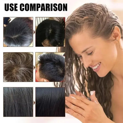 Pure Natural Herbal Hair Dye Shampoo 5 Minutes Change Hairs Color Non-irritating Repair Gray White Fashion Hair Care Women Men - LKBA