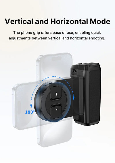 Ulanzi MA35 MagSafe Smartphone Camera Shutter Grip Bluetooth Selfie Handle As Camera Photo Stabilizer Vertical Horizontal Shoot - LKBA