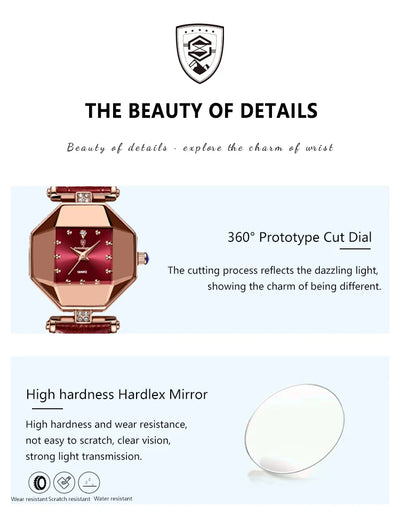 POEDAGAR Elegant Fashion Woman's Watch Waterproof Leather Quartz Watches For Women Luxury High Quality Casual Dress Ladies Watch - LKBA