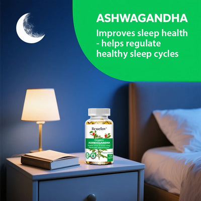 Ashwagandha Capsules-Improve Mood,Confrontation Stress,Improve Sleep Quality,Supports Energy,Enhancing Immunity,120 Capsules - LKBA