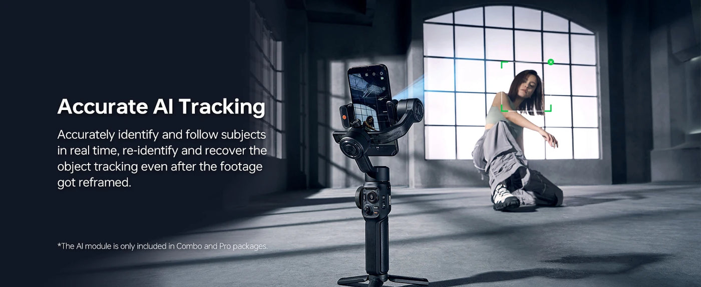 SMOOTH 5S AI Tracking Handheld Stabilizer 3-Axis Smartphone Gimbal Outdoor Gimbals - LKBA