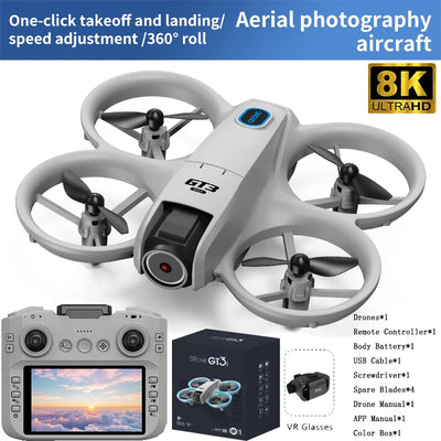 2025 GT3 RC Drone 8K 5G Professional HD Aerial Photography Obstacle Avoidance Remote Control Aircraft Dual Camera Quadcopter - LKBA