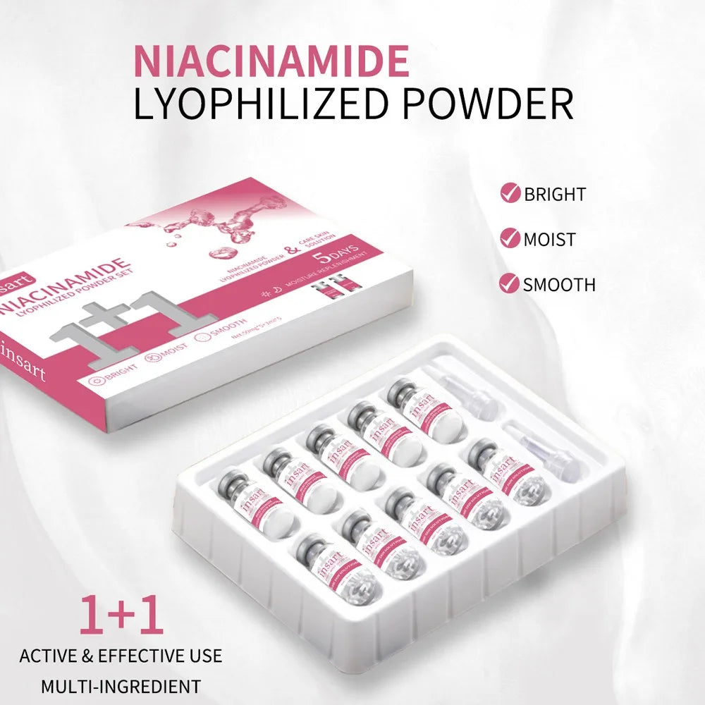 Niacinamide Oligopeptide VC Lyophilized Powder Face Serum Anti Aging Brightening Moisturizing Essence for All Skin Skincare - LKBA