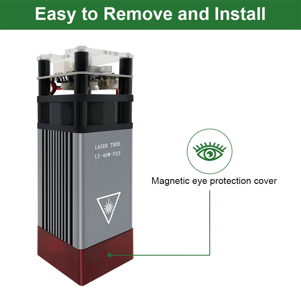 LASER TREE 4W 5W Optical Power Laser Head 450nm Blue Light TTL PWM Module For Laser Engraver Wood Cutting  DIY Woodworking Tools - LKBA