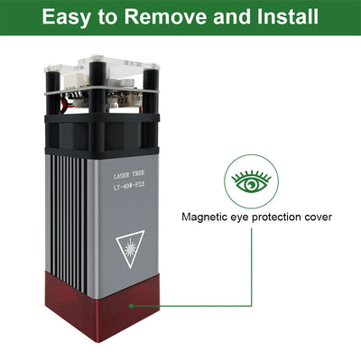 LASER TREE 4W 5W Optical Power Laser Head 450nm Blue Light TTL PWM Module For Laser Engraver Wood Cutting  DIY Woodworking Tools - LKBA