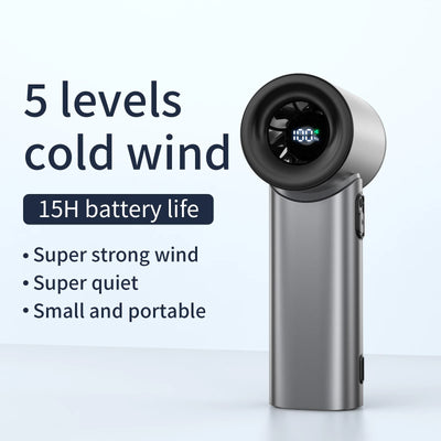 Rechargeable Handheld Fan, Stylish Design, Portable High Speed Fan - Small and Powerful for Outdoor Sports, Travel, Camping - LKBA