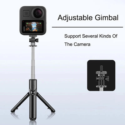 3 In 1 Bluetooth Wireless Selfie Tripod with Fill Light Shutter Remote Control - LKBA