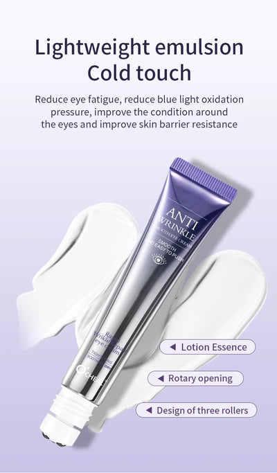 Anti-Wrinkle Anti Dark Circle Eye Cream Roller Massager Moisturizing Eye Bags Anti-Aging Hyaluronic Acid Eye Skin Care - LKBA