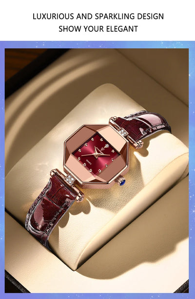 POEDAGAR Elegant Fashion Woman's Watch Waterproof Leather Quartz Watches For Women Luxury High Quality Casual Dress Ladies Watch - LKBA