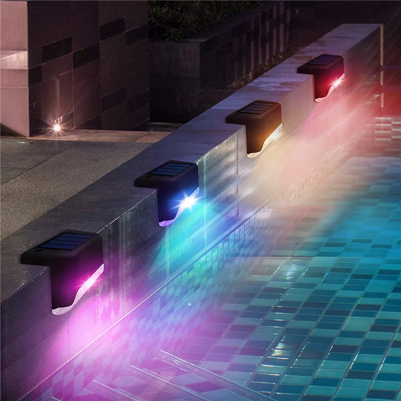 1-24PCS IP65 Waterproof Solar Garden Light Outdoor LED Solar Power Deck Lamps for Railing Stairs Step Fence Yard Patio Pathway - LKBA