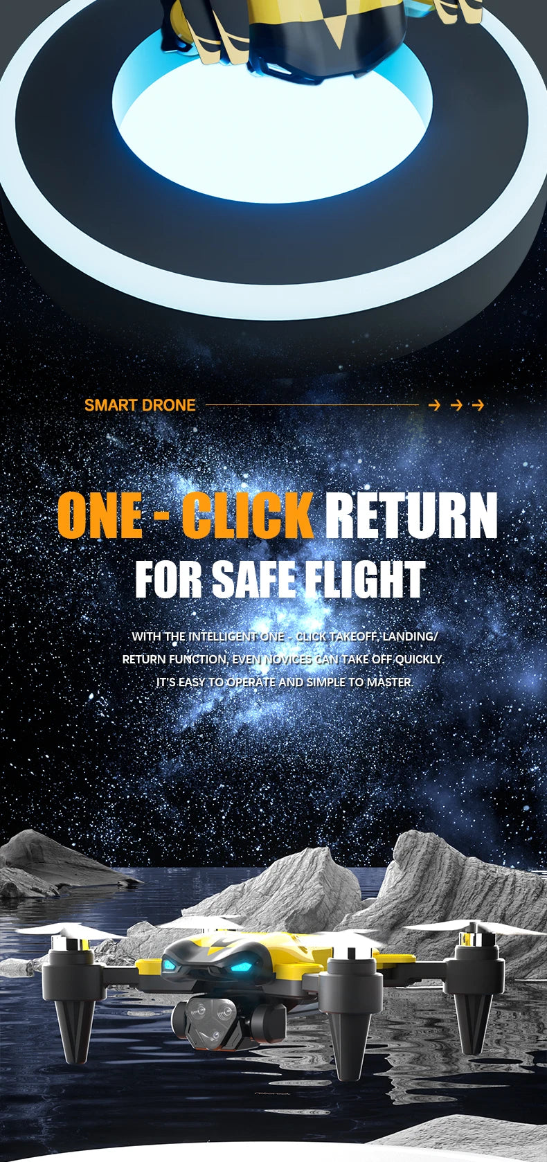 M5 Drone Professional 8K Wide-Angle HD Triple Camera Wi-Fi FPV Height Hold RC Drone Aircraft Quadrotor Adult - LKBA