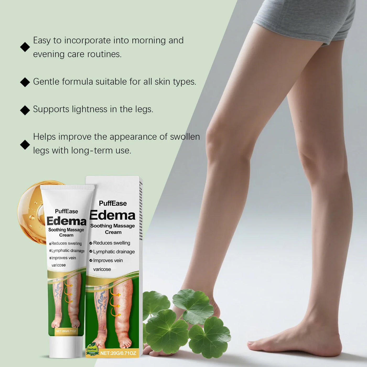 Varicose Vein Ease Paste Spider Leg Soreness Recovery Vasculitis Improve Blood Circulation Hydration Swelling Edema Relief Cream - LKBA