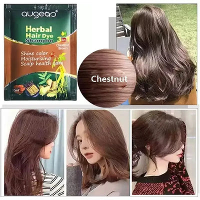 Pure Natural Herbal Hair Dye Shampoo 5 Minutes Change Hairs Color Non-irritating Repair Gray White Fashion Hair Care Women Men - LKBA