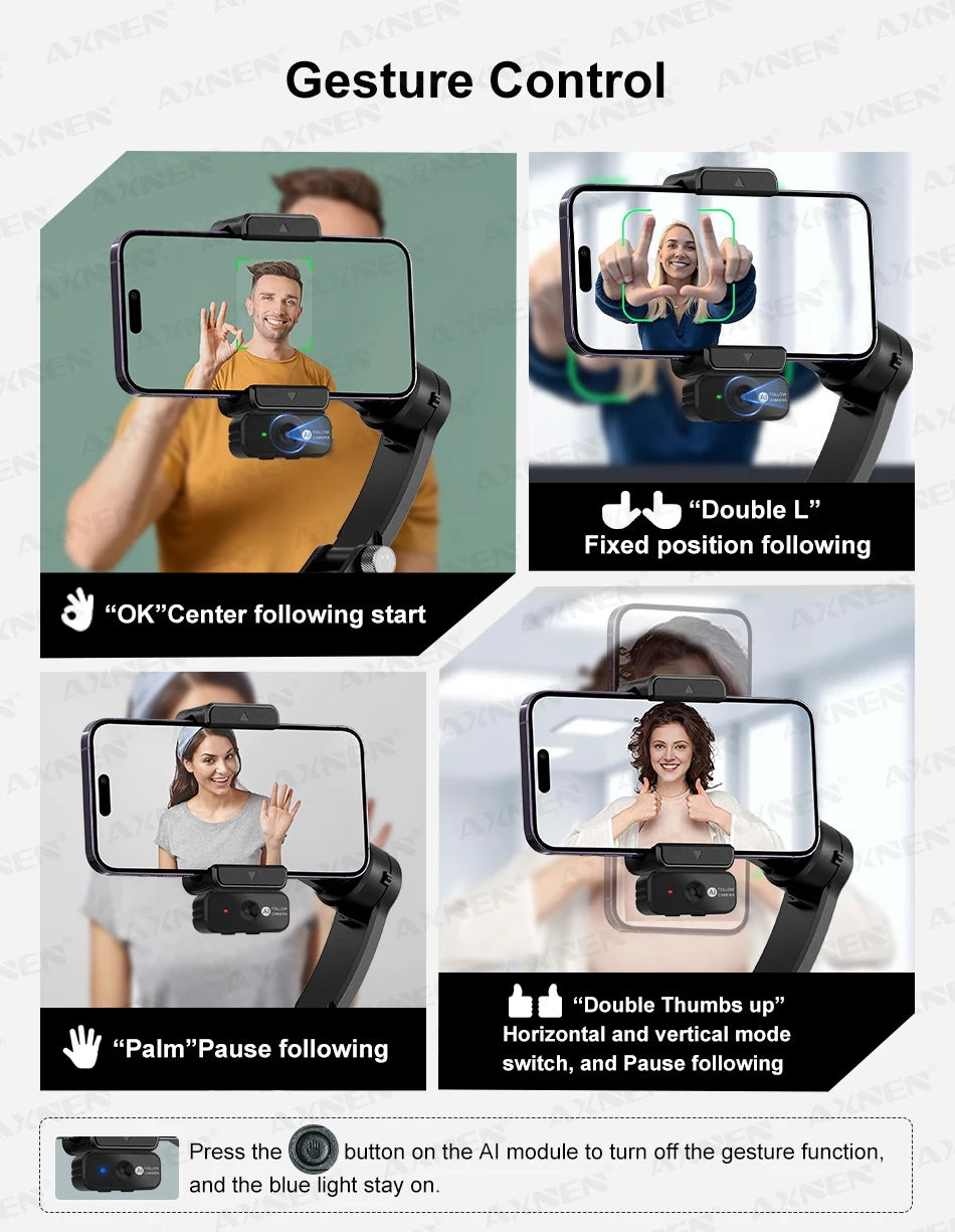 M02 Gimbal Smartphone Stabilizer 3-Axis Anti-shake Video Record Handheld Selfie Gimbals - LKBA