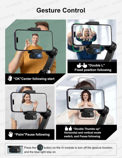 M02 Gimbal Smartphone Stabilizer 3-Axis Anti-shake Video Record Handheld Selfie Gimbals - LKBA